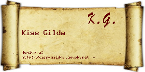 Kiss Gilda névjegykártya